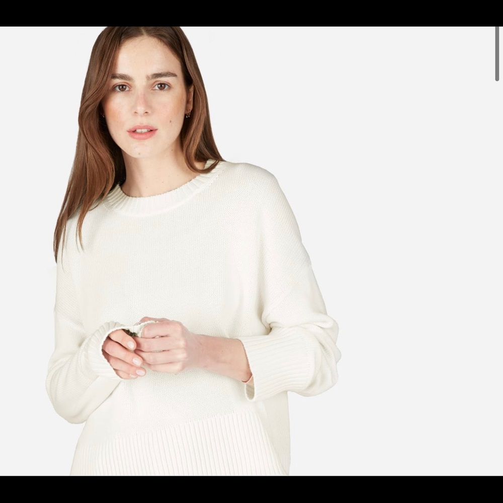 Everlane soft cotton square sweater